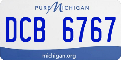 MI license plate DCB6767
