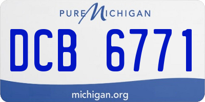 MI license plate DCB6771