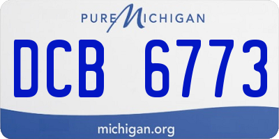MI license plate DCB6773