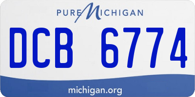 MI license plate DCB6774