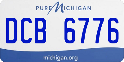 MI license plate DCB6776