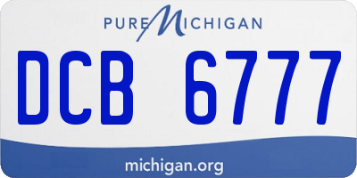 MI license plate DCB6777