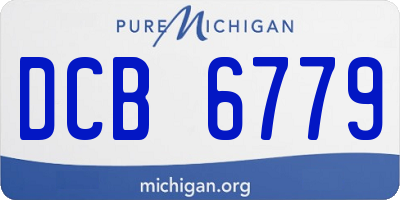 MI license plate DCB6779
