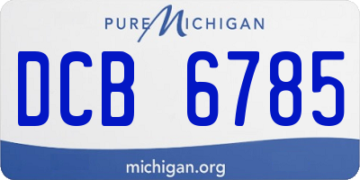 MI license plate DCB6785