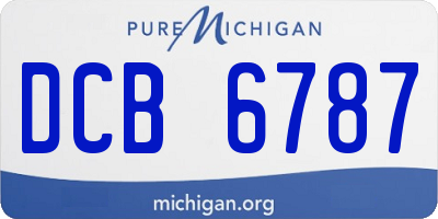 MI license plate DCB6787