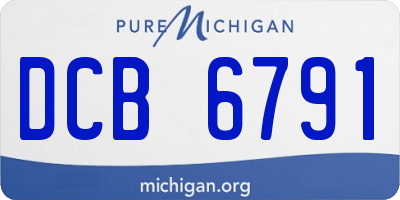 MI license plate DCB6791