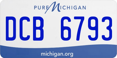 MI license plate DCB6793