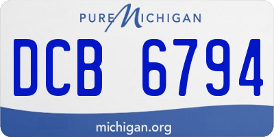 MI license plate DCB6794