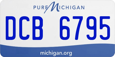 MI license plate DCB6795