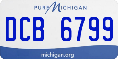 MI license plate DCB6799
