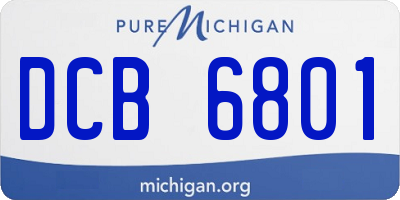 MI license plate DCB6801