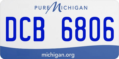 MI license plate DCB6806