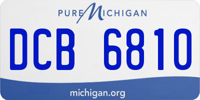 MI license plate DCB6810