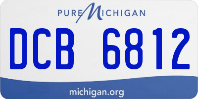 MI license plate DCB6812