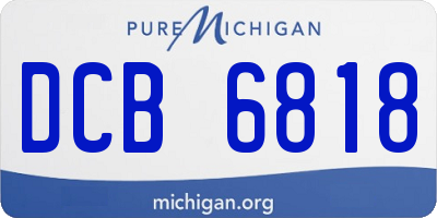 MI license plate DCB6818