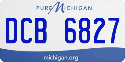 MI license plate DCB6827