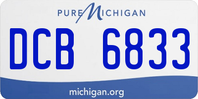 MI license plate DCB6833