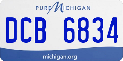 MI license plate DCB6834