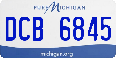 MI license plate DCB6845