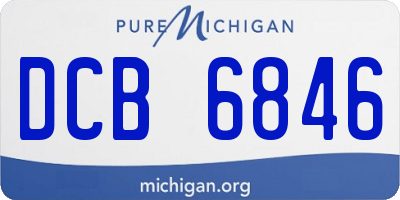 MI license plate DCB6846