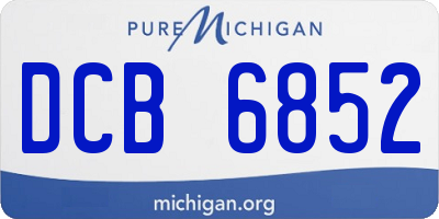 MI license plate DCB6852