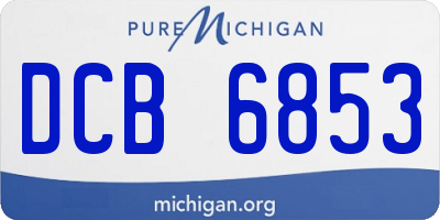 MI license plate DCB6853