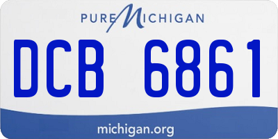 MI license plate DCB6861