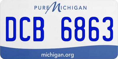 MI license plate DCB6863