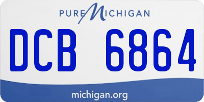 MI license plate DCB6864
