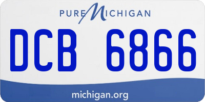 MI license plate DCB6866