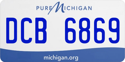 MI license plate DCB6869