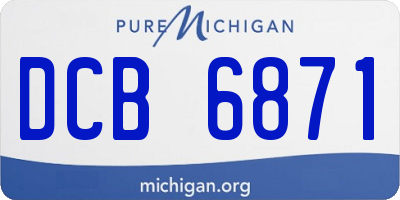 MI license plate DCB6871