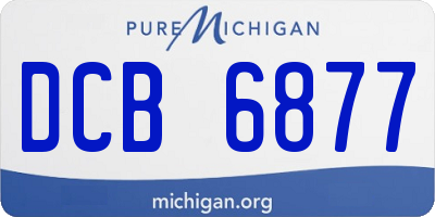 MI license plate DCB6877