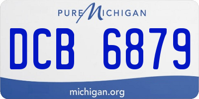 MI license plate DCB6879