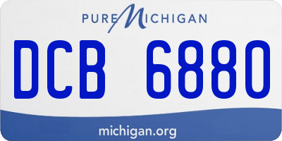 MI license plate DCB6880
