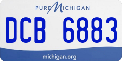 MI license plate DCB6883
