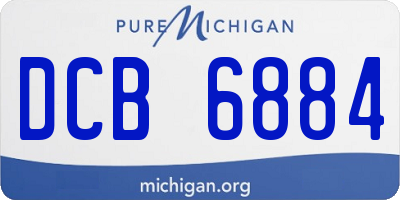 MI license plate DCB6884