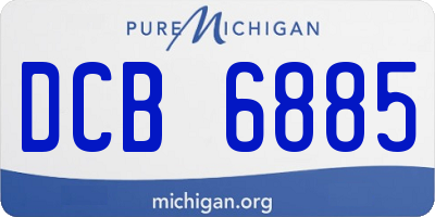 MI license plate DCB6885