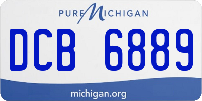 MI license plate DCB6889