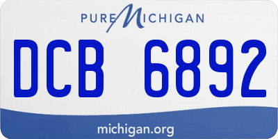MI license plate DCB6892