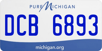 MI license plate DCB6893