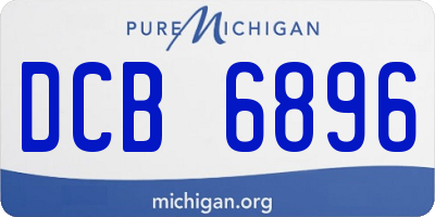 MI license plate DCB6896