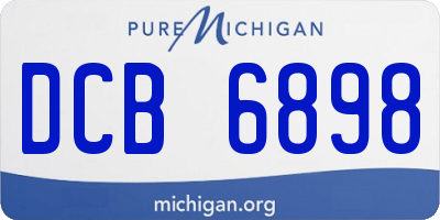 MI license plate DCB6898