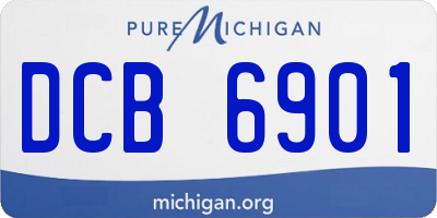 MI license plate DCB6901
