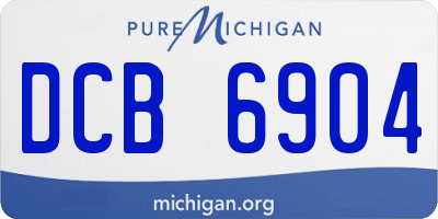 MI license plate DCB6904