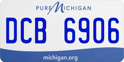 MI license plate DCB6906