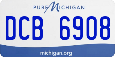 MI license plate DCB6908