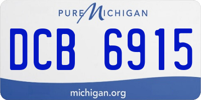MI license plate DCB6915