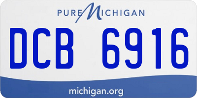 MI license plate DCB6916