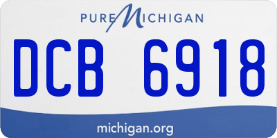 MI license plate DCB6918